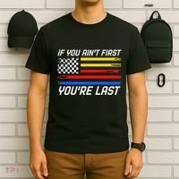 Us Flag Car Racing If You AinT First YouRe Last T-Shirt thumb 6