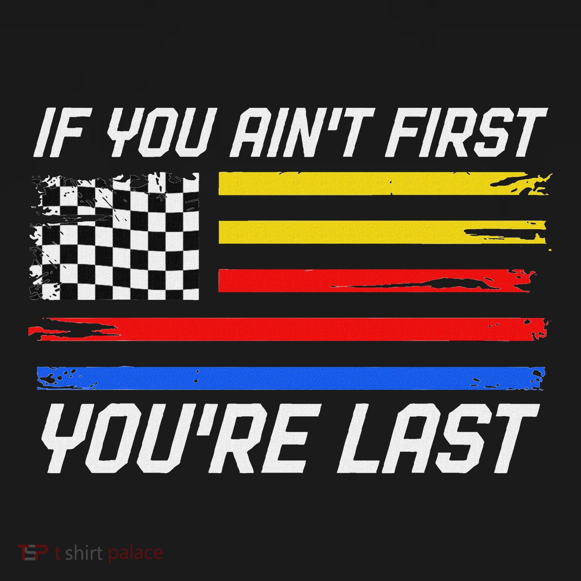 Us Flag Car Racing If You AinT First YouRe Last Women's Tank Top