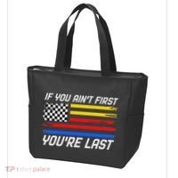 Us Flag Car Racing If You AinT First YouRe Last Tote Bag thumb 3
