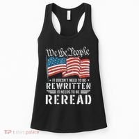 Us Flag Constitution Of The Usa Needs To Be Reread Women's Tank Top thumb 0