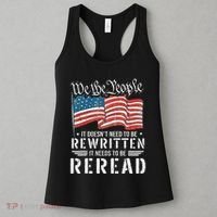 Us Flag Constitution Of The Usa Needs To Be Reread Women's Tank Top thumb 3