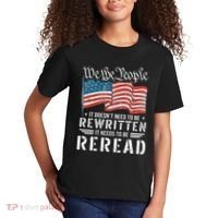 Us Flag Constitution Of The Usa Needs To Be Reread Kids T-Shirt thumb 2