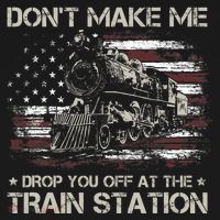 Usa Flag Dont Make Me Drop You Off At The Train Station Women's Hoodie thumb 2