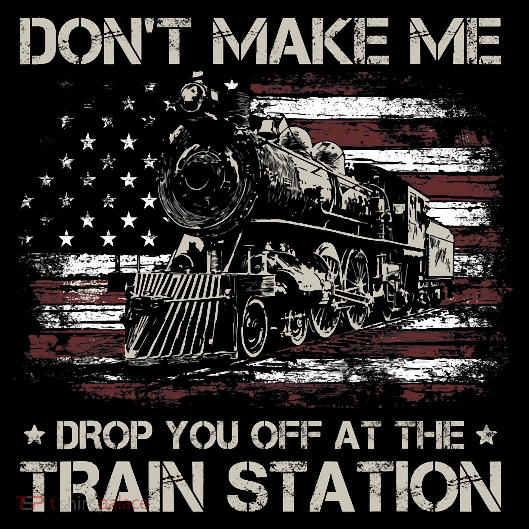 Usa Flag Dont Make Me Drop You Off At The Train Station Women's Hoodie