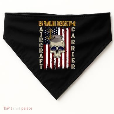 Uss Franklin D Roosevelt Cvgift42 Veterans Day Dad Son Gift USA-Made Doggie Bandana