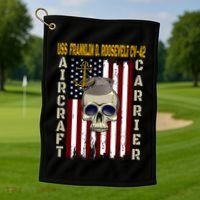 Uss Franklin D Roosevelt Cvgift42 Veterans Day Dad Son Gift Golf Towel thumb 1