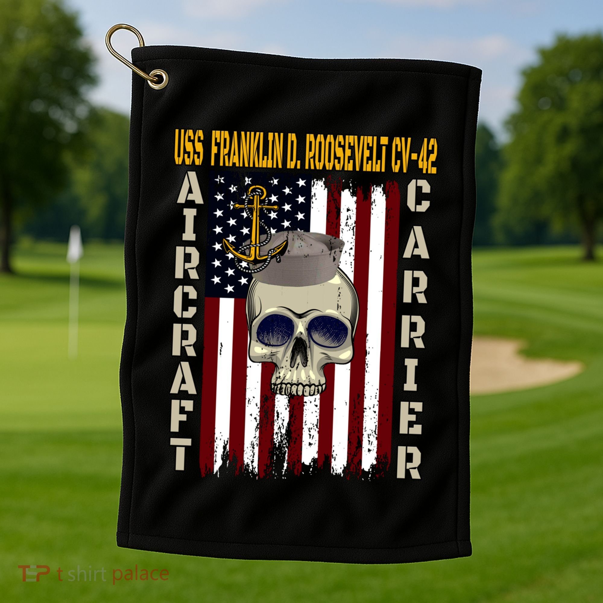 Uss Franklin D Roosevelt Cvgift42 Veterans Day Dad Son Gift Golf Towel