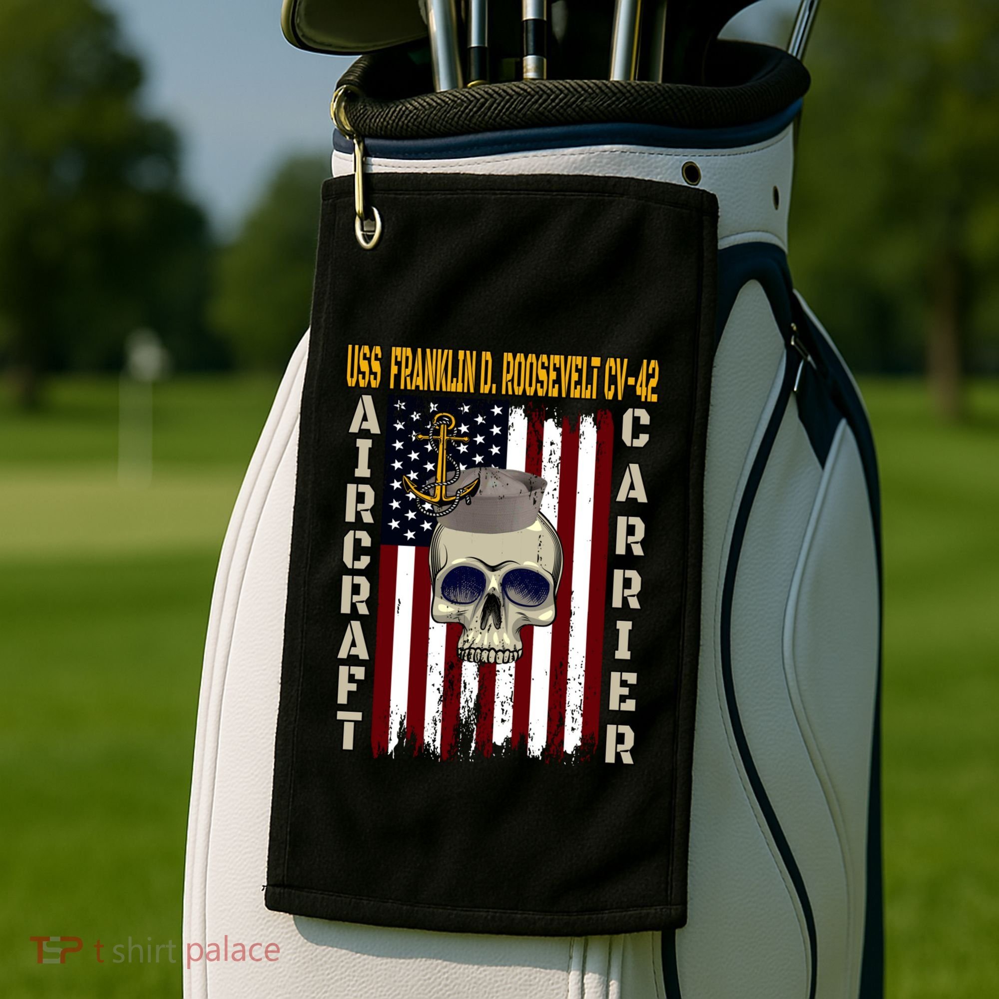 Uss Franklin D Roosevelt Cvgift42 Veterans Day Dad Son Gift Golf Towel