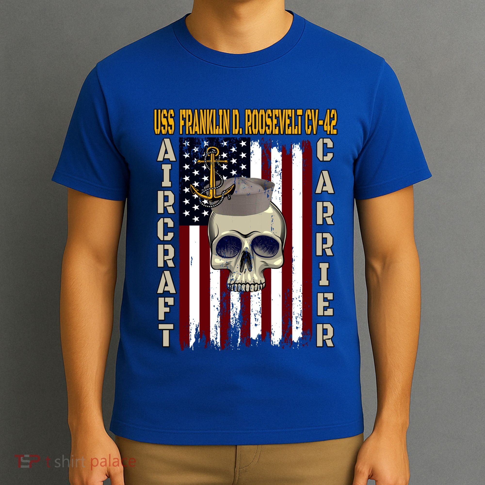 Uss Franklin D Roosevelt Cvgift42 Veterans Day Dad Son Gift T-Shirt