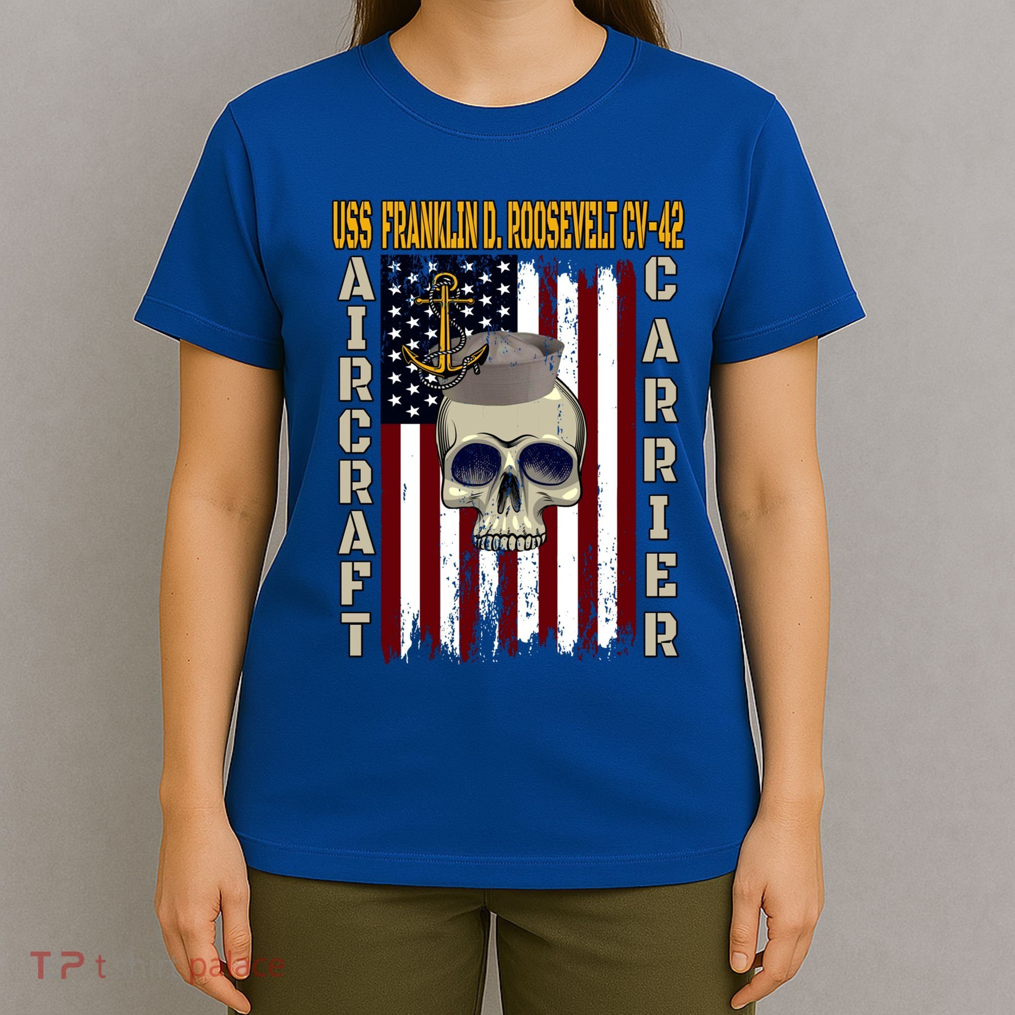 Uss Franklin D Roosevelt Cvgift42 Veterans Day Dad Son Gift T-Shirt