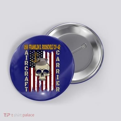 Uss Franklin D Roosevelt Cvgift42 Veterans Day Dad Son Gift Button