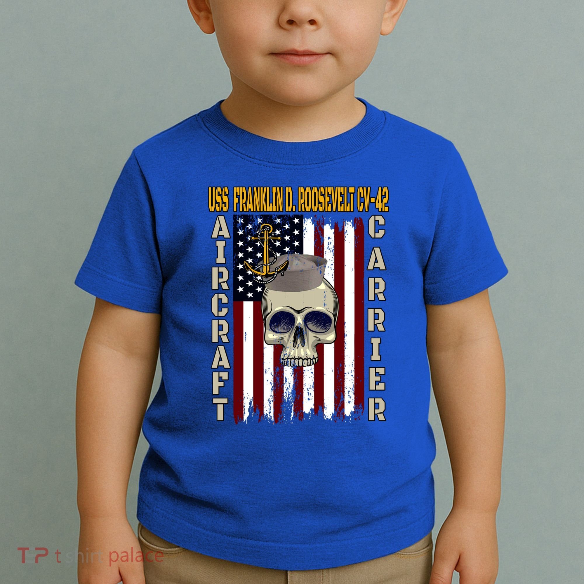 Uss Franklin D Roosevelt Cvgift42 Veterans Day Dad Son Gift Toddler T-Shirt