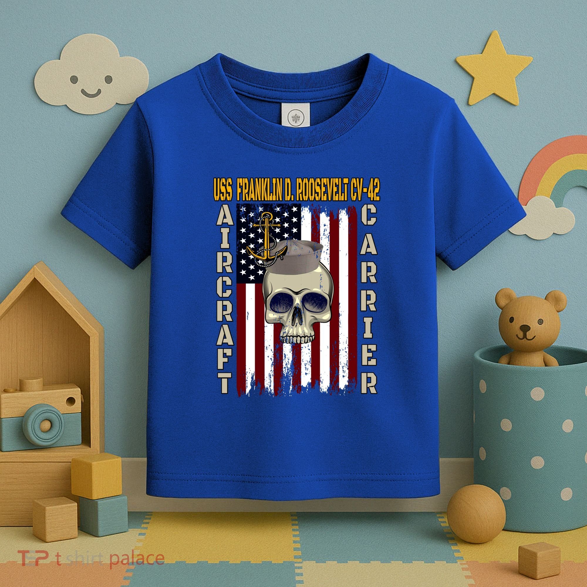 Uss Franklin D Roosevelt Cvgift42 Veterans Day Dad Son Gift Toddler T-Shirt