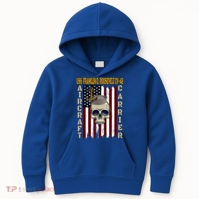 Uss Franklin D Roosevelt Cvgift42 Veterans Day Dad Son Gift Kids Hoodie