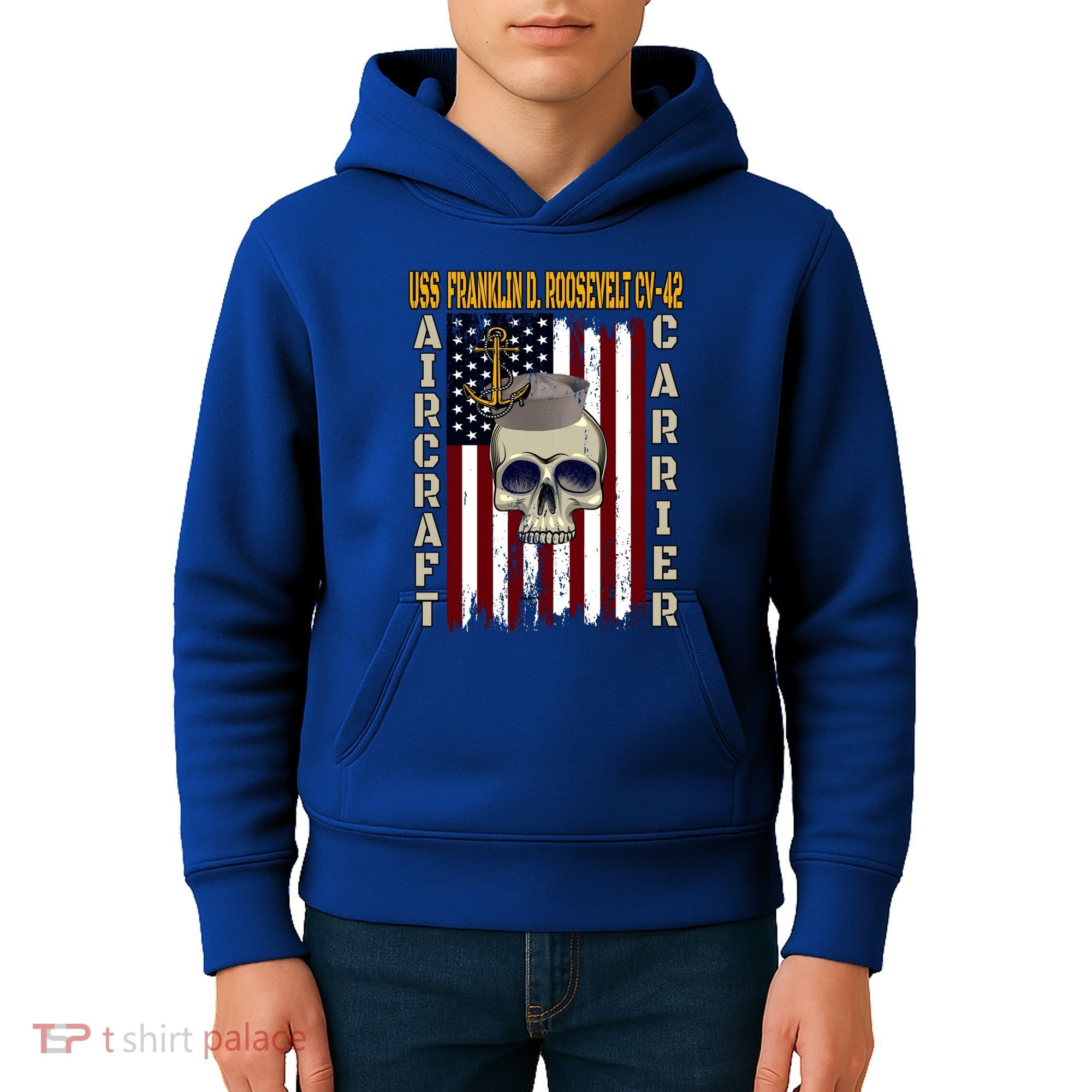 Uss Franklin D Roosevelt Cvgift42 Veterans Day Dad Son Gift Kids Hoodie