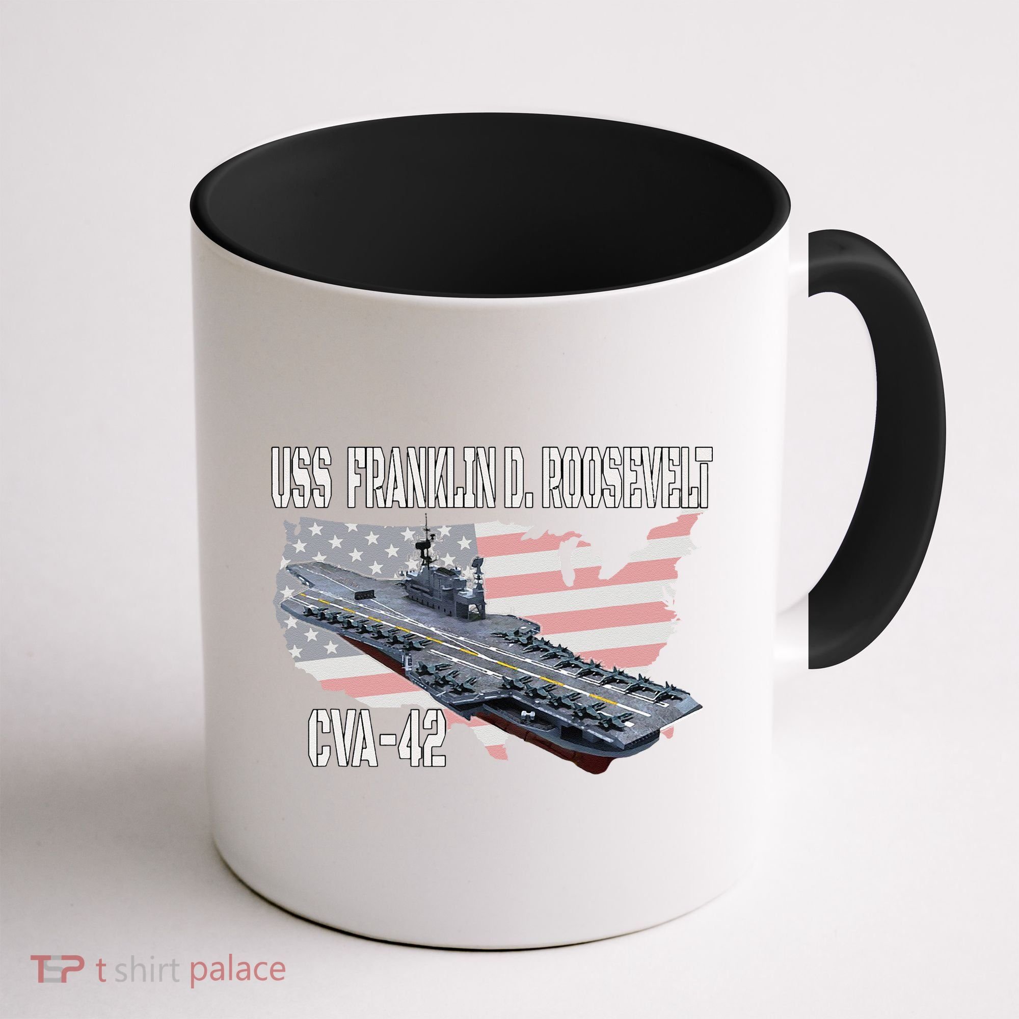 USS Franklin D. Roosevelt CVA-42 Aircraft Carrier Veterans  Coffee Mug
