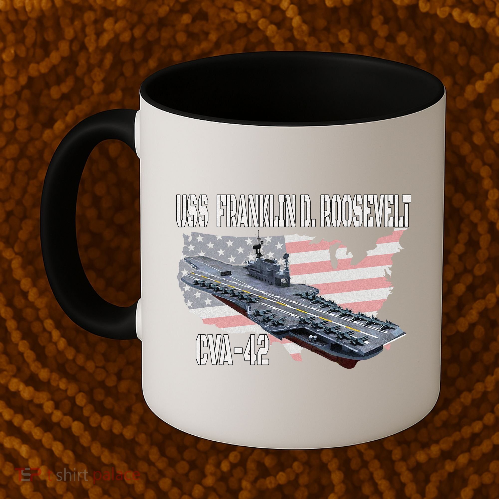 USS Franklin D. Roosevelt CVA-42 Aircraft Carrier Veterans  Coffee Mug