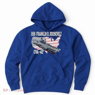 USS Franklin D. Roosevelt CVA-42 Aircraft Carrier Veterans  Hoodie