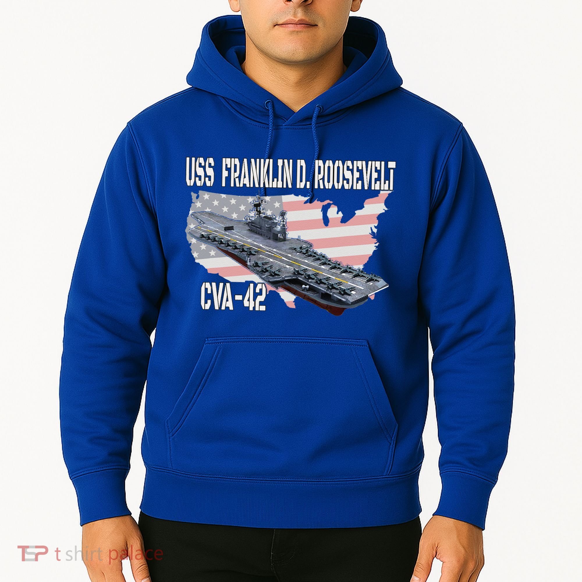 USS Franklin D. Roosevelt CVA-42 Aircraft Carrier Veterans  Hoodie