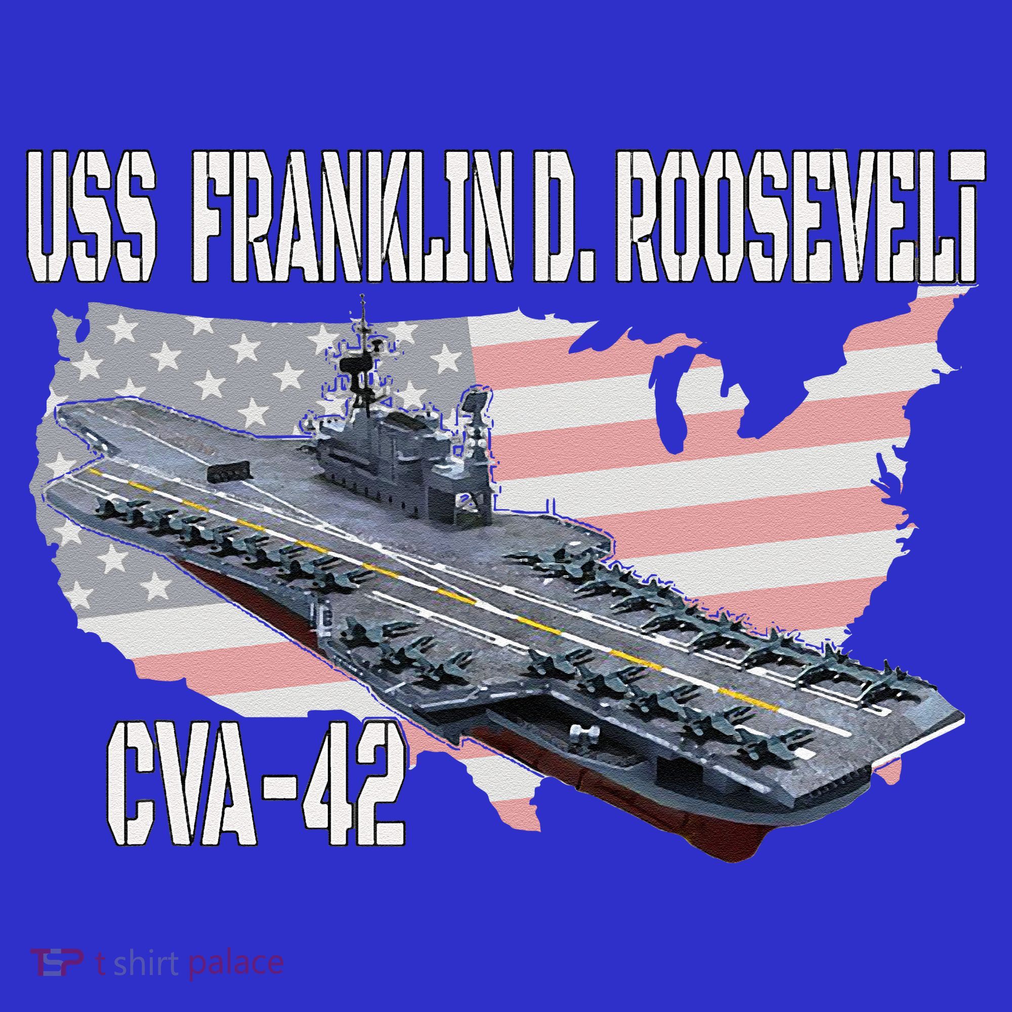 USS Franklin D. Roosevelt CVA-42 Aircraft Carrier Veterans  Apron