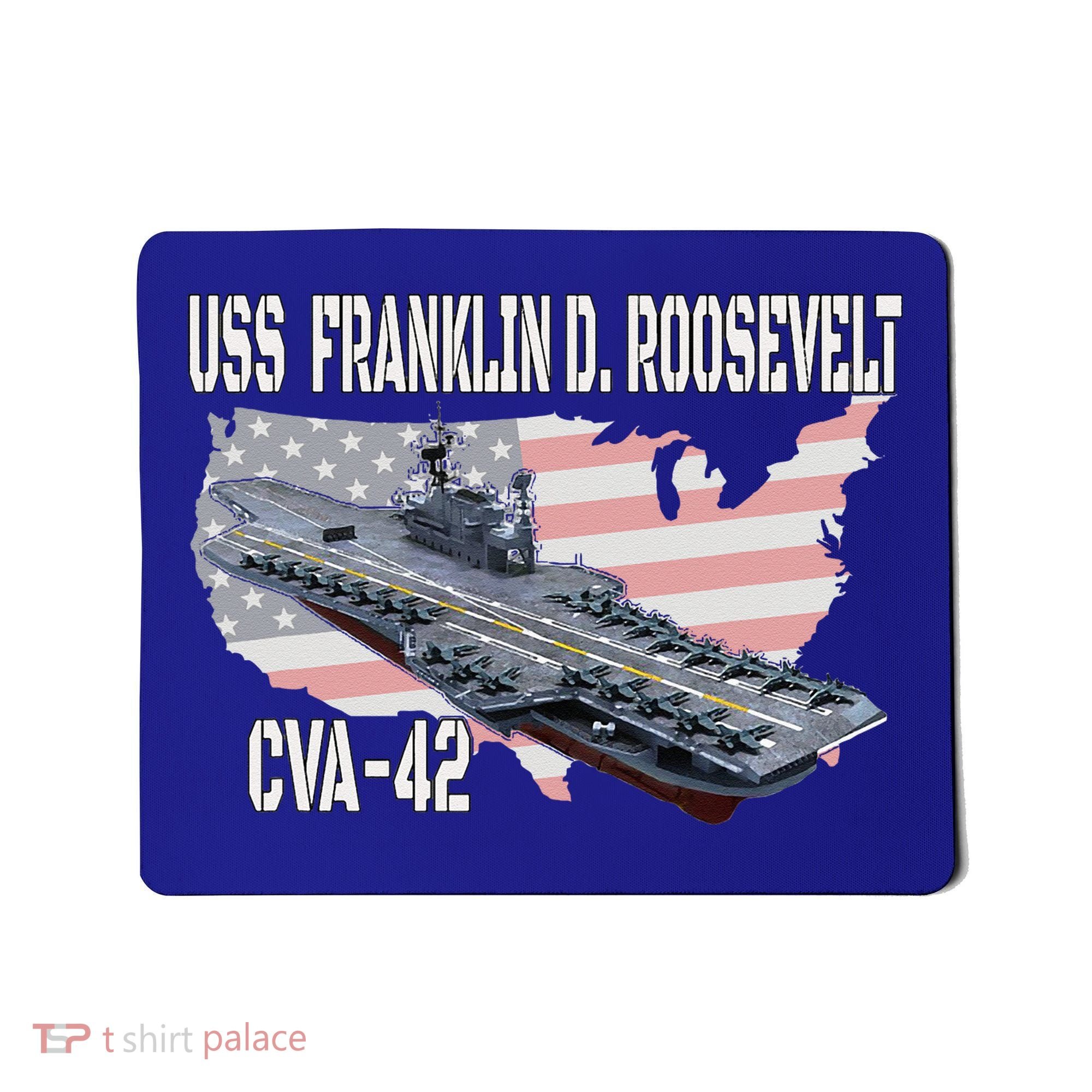 USS Franklin D. Roosevelt CVA-42 Aircraft Carrier Veterans  Mousepad