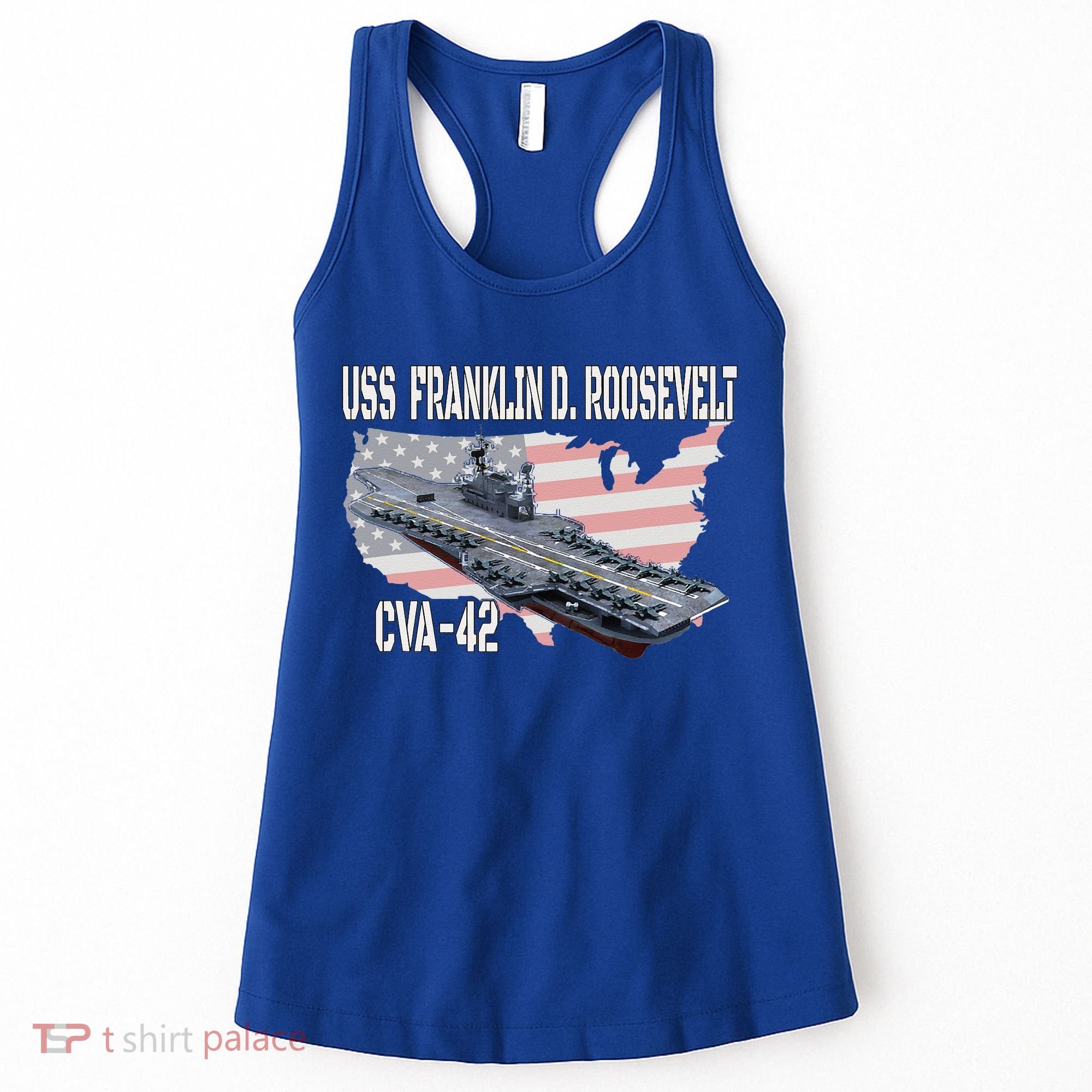 USS Franklin D. Roosevelt CVA-42 Aircraft Carrier Veterans  Women's Tank Top