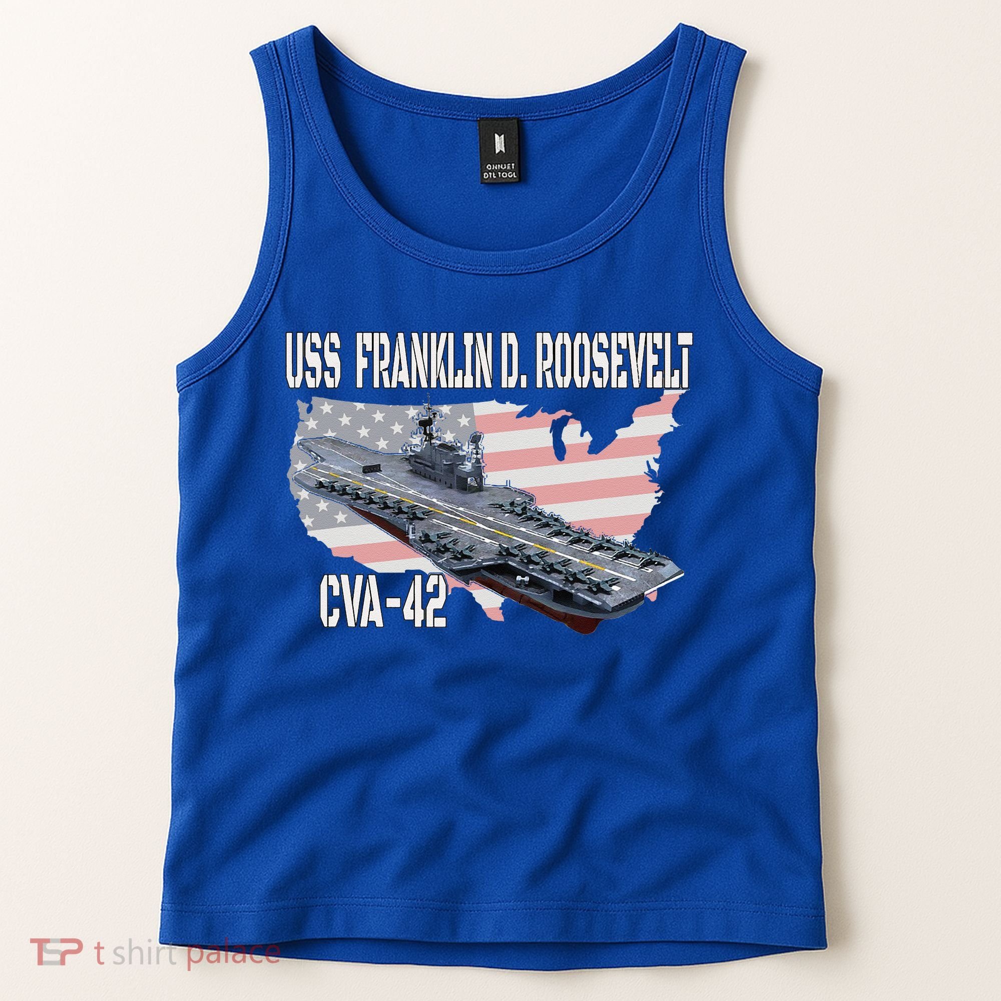 USS Franklin D. Roosevelt CVA-42 Aircraft Carrier Veterans  Tank Top