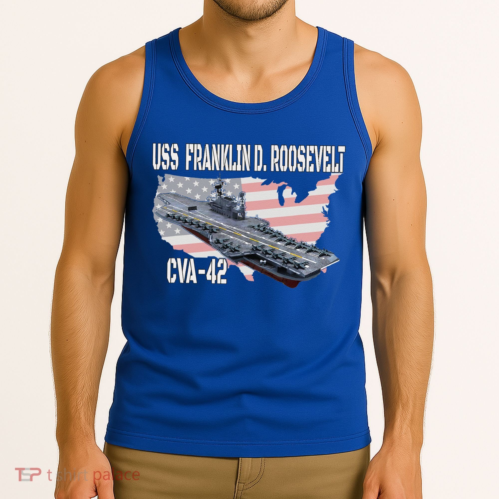 USS Franklin D. Roosevelt CVA-42 Aircraft Carrier Veterans  Tank Top