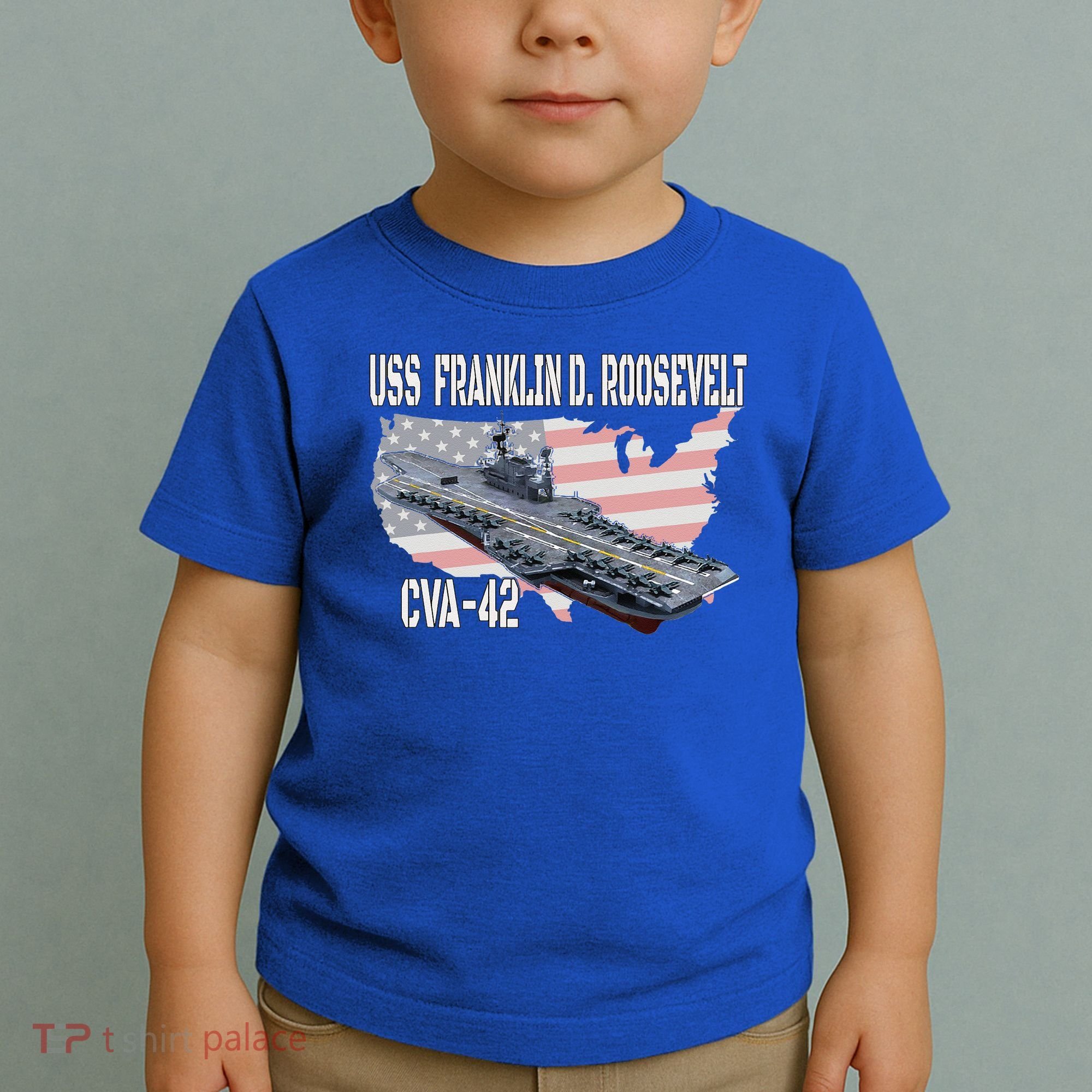 USS Franklin D. Roosevelt CVA-42 Aircraft Carrier Veterans  Toddler T-Shirt