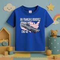 USS Franklin D. Roosevelt CVA-42 Aircraft Carrier Veterans  Toddler T-Shirt thumb 3