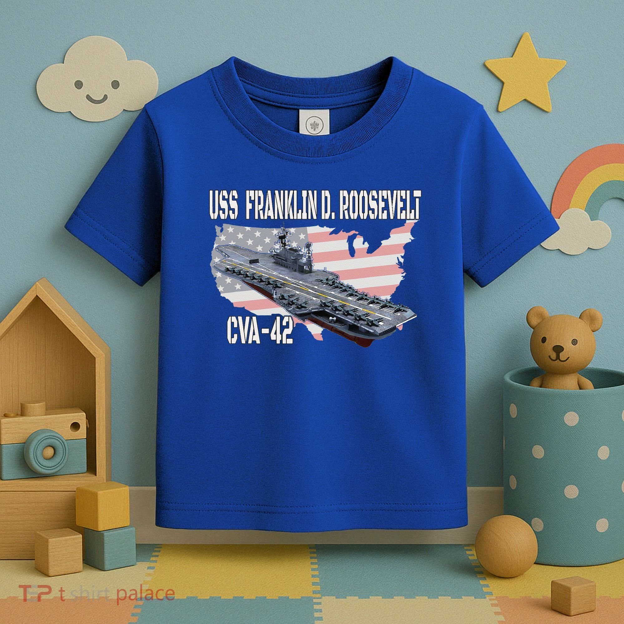 USS Franklin D. Roosevelt CVA-42 Aircraft Carrier Veterans  Toddler T-Shirt