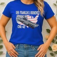 USS Franklin D. Roosevelt CVA-42 Aircraft Carrier Veterans  Women's T-Shirt thumb 2