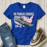 USS Franklin D. Roosevelt CVA-42 Aircraft Carrier Veterans  Women's T-Shirt thumb 3