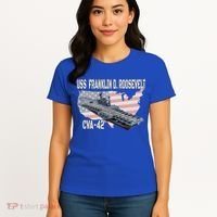 USS Franklin D. Roosevelt CVA-42 Aircraft Carrier Veterans  Women's T-Shirt thumb 4