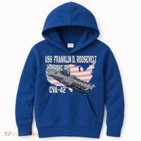 USS Franklin D. Roosevelt CVA-42 Aircraft Carrier Veterans  Kids Hoodie thumb 0