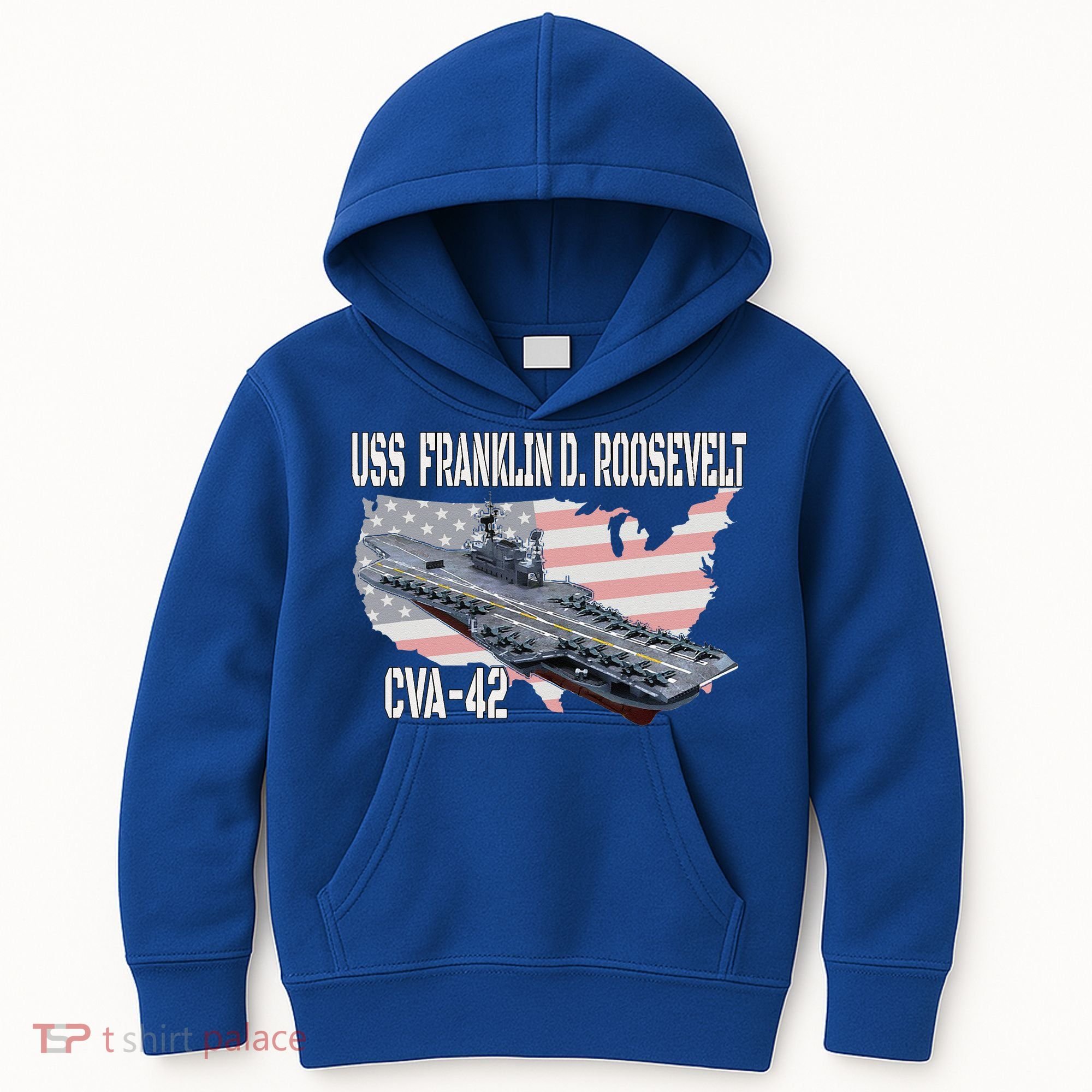 USS Franklin D. Roosevelt CVA-42 Aircraft Carrier Veterans  Kids Hoodie