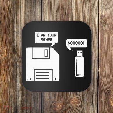 USB Floppy Disk I am Your Father Geek Gifts Coaster