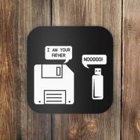 USB Floppy Disk I am Your Father Geek Gifts Coaster thumb 0