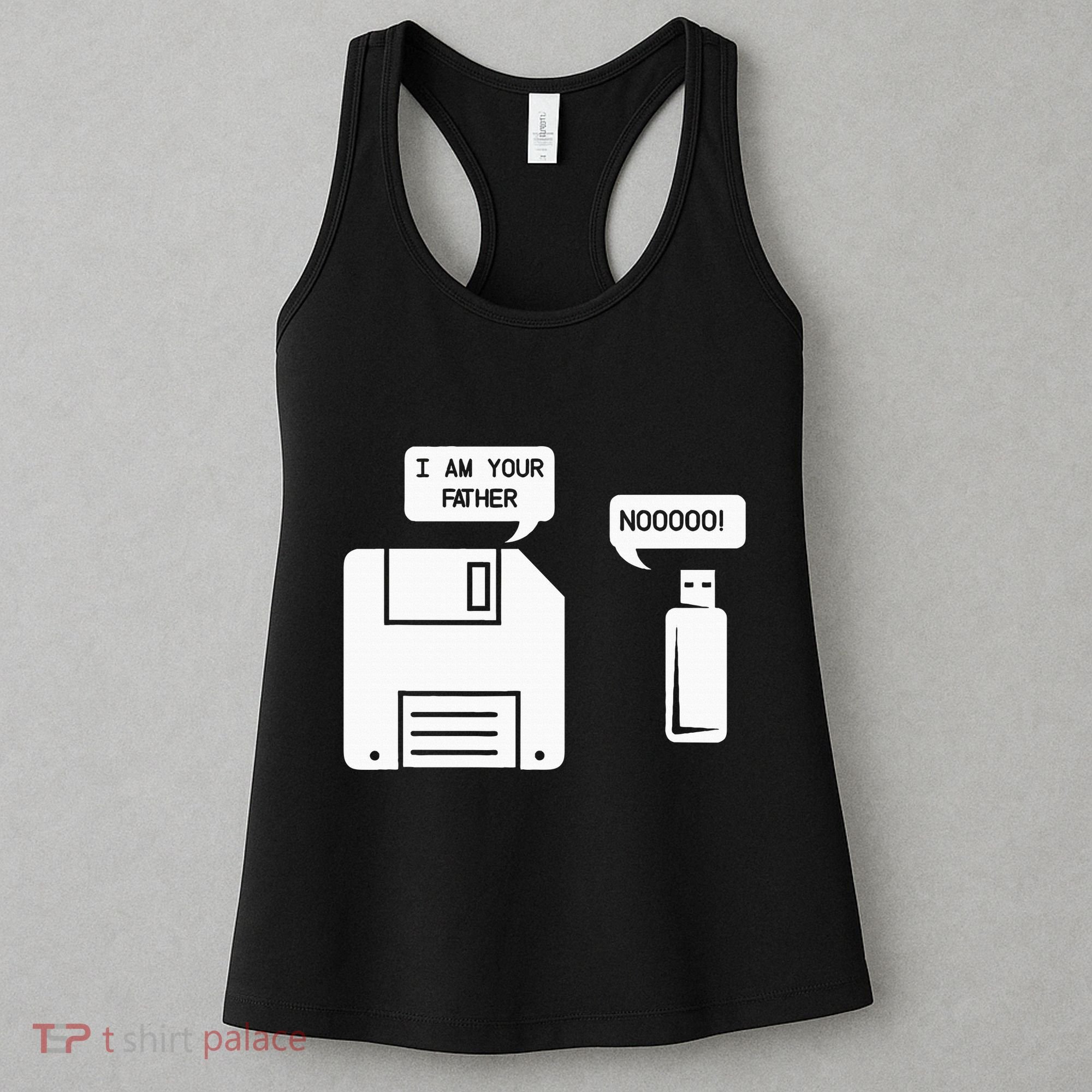 USB Floppy Disk I am Your Father Geek Gifts Women's Tank Top