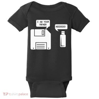 USB Floppy Disk I am Your Father Geek Gifts Baby Bodysuit