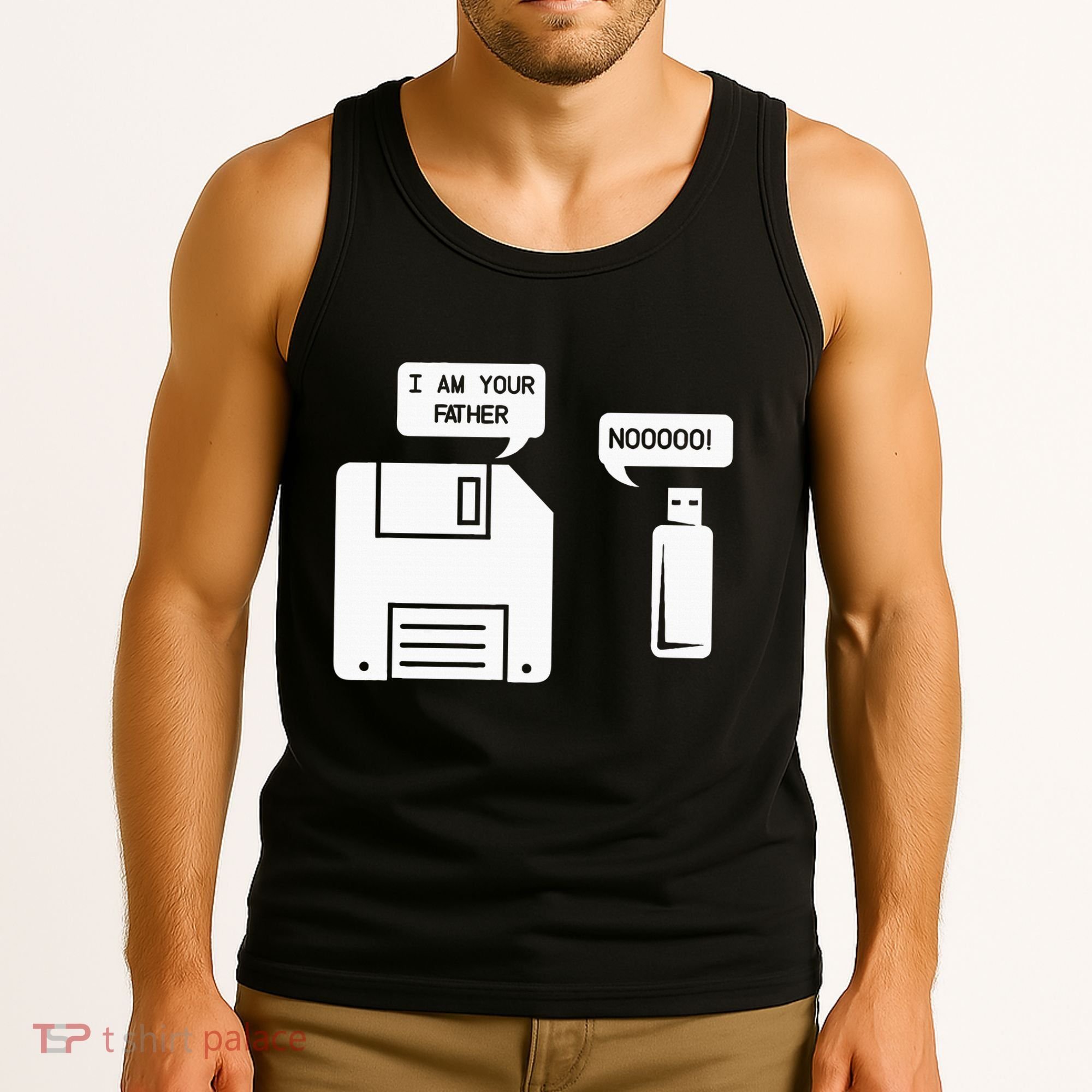 USB Floppy Disk I am Your Father Geek Gifts Tank Top