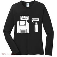 USB Floppy Disk I am Your Father Geek Gifts Women's Long Sleeve Shirt thumb 0