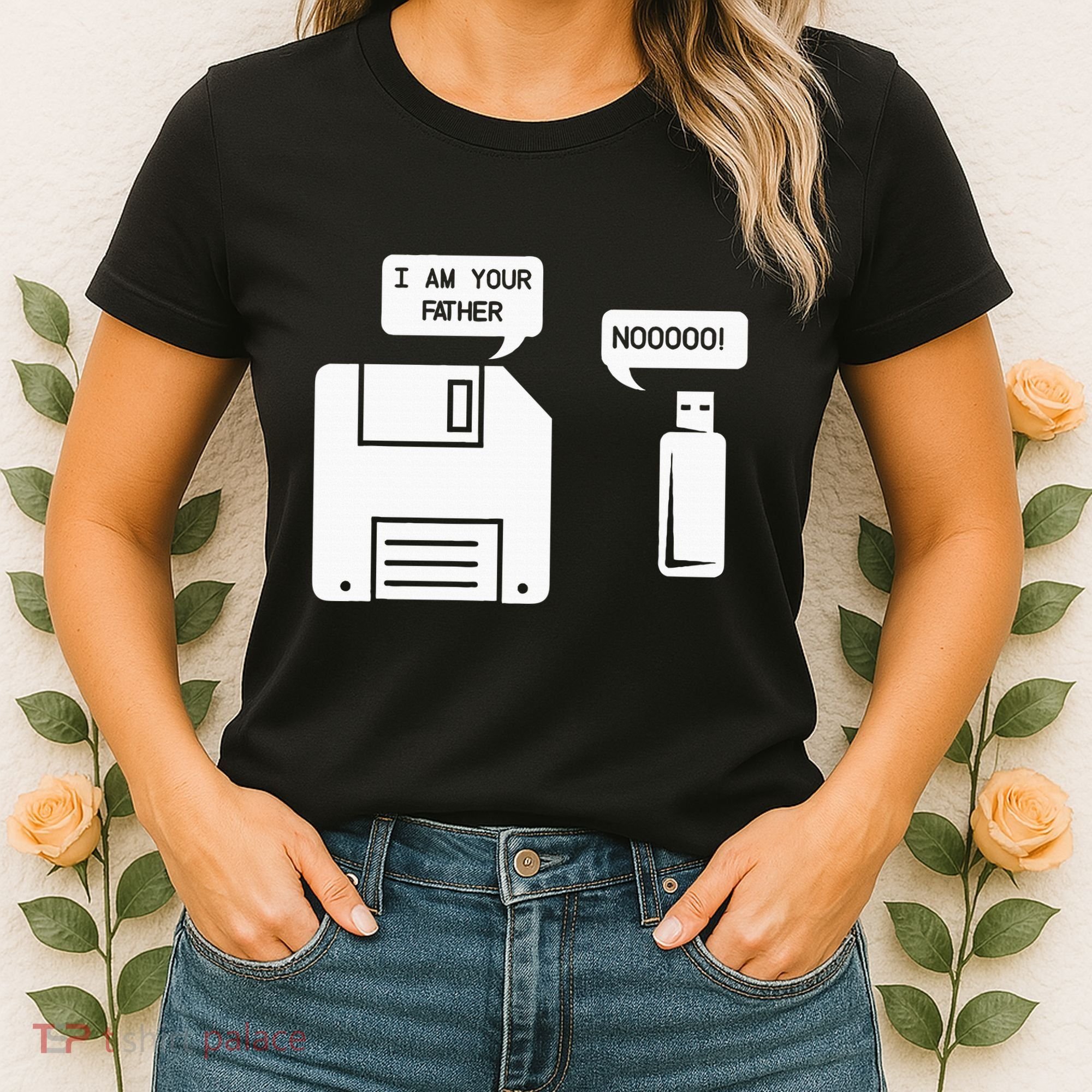 USB Floppy Disk I am Your Father Geek Gifts Women's T-Shirt