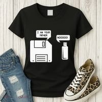 USB Floppy Disk I am Your Father Geek Gifts Women's T-Shirt thumb 3