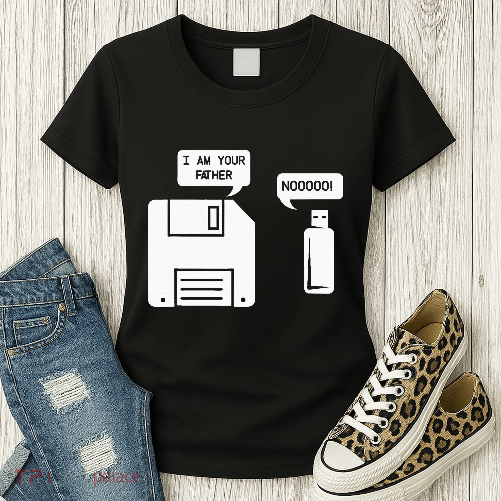 USB Floppy Disk I am Your Father Geek Gifts Women's T-Shirt