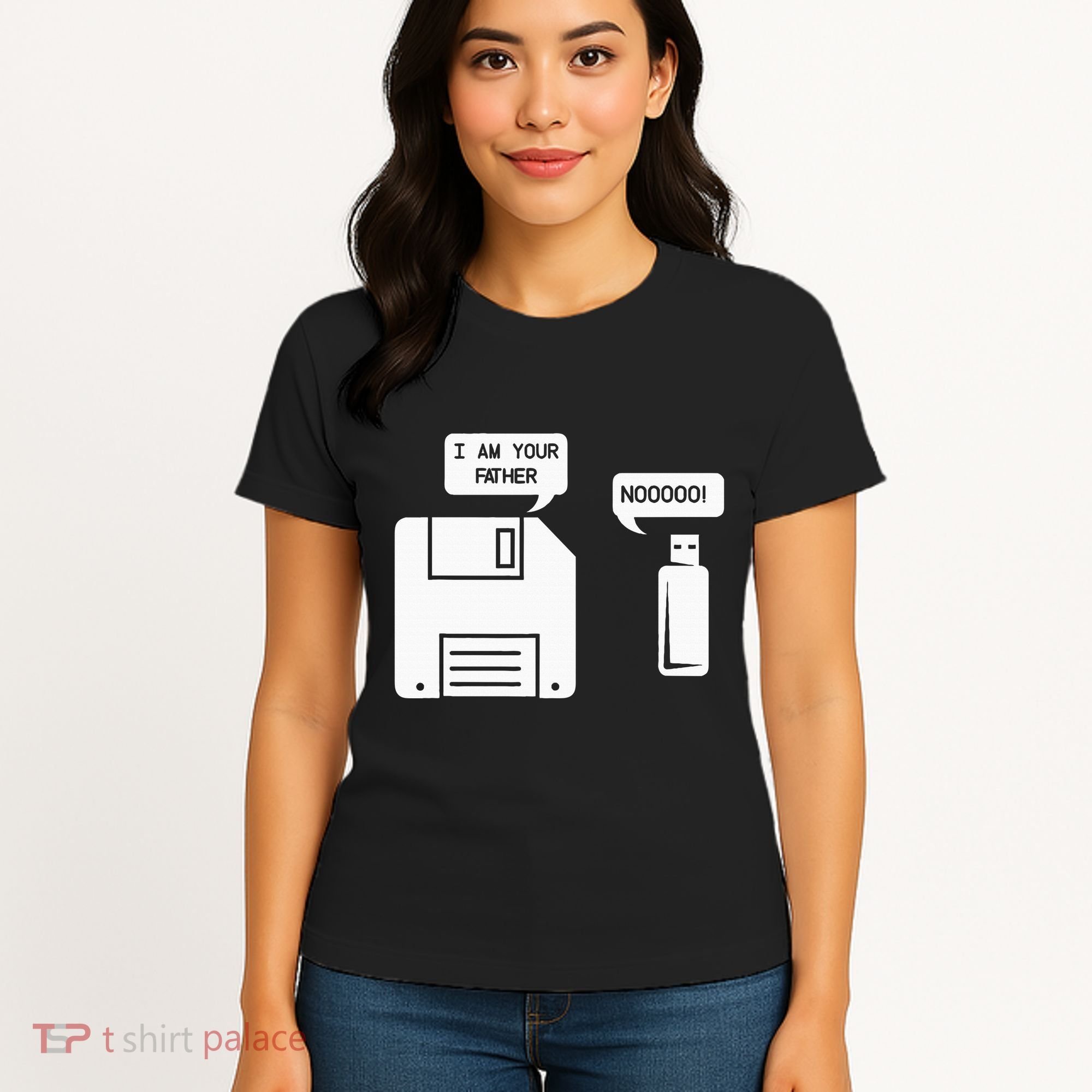 USB Floppy Disk I am Your Father Geek Gifts Women's T-Shirt