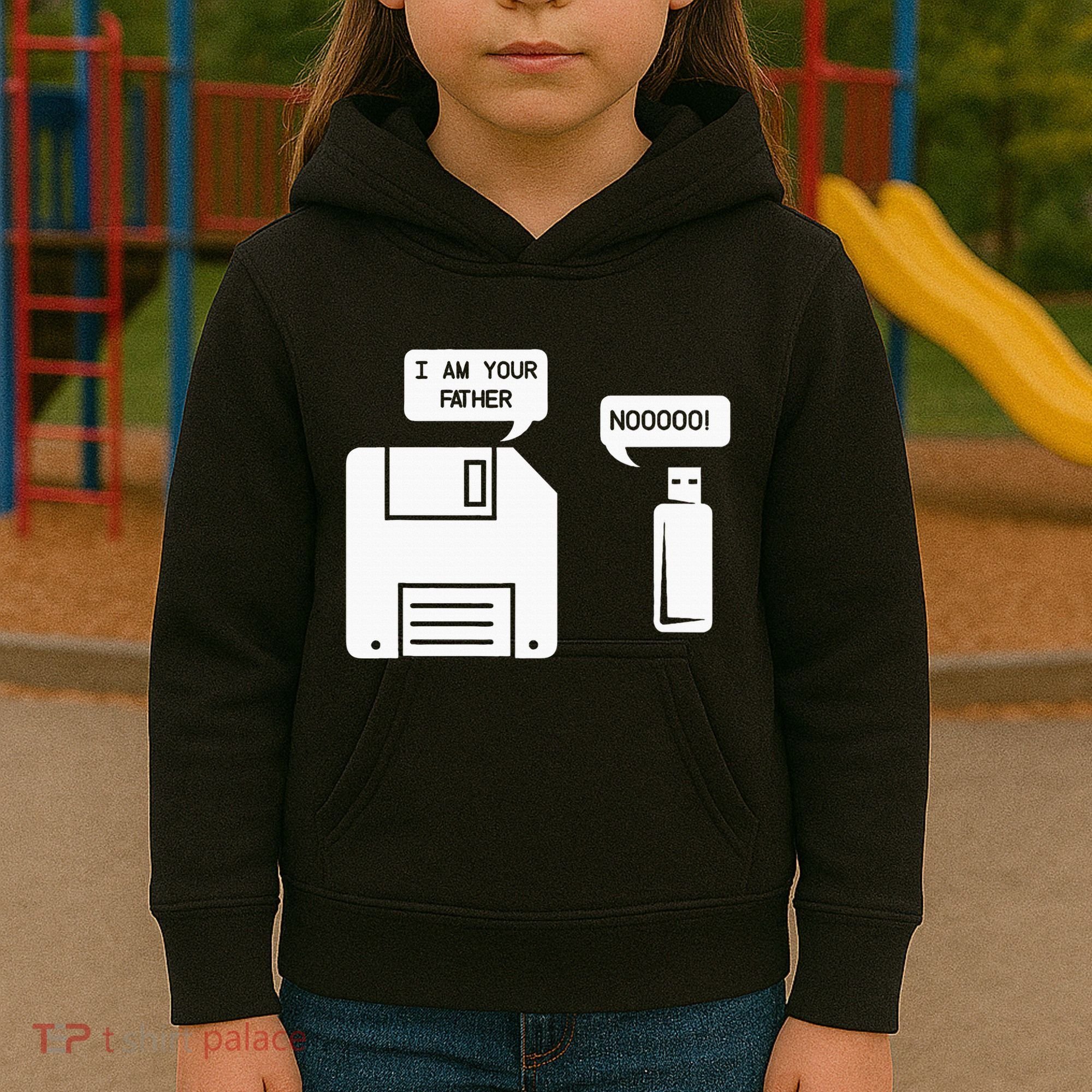 USB Floppy Disk I am Your Father Geek Gifts Kids Hoodie