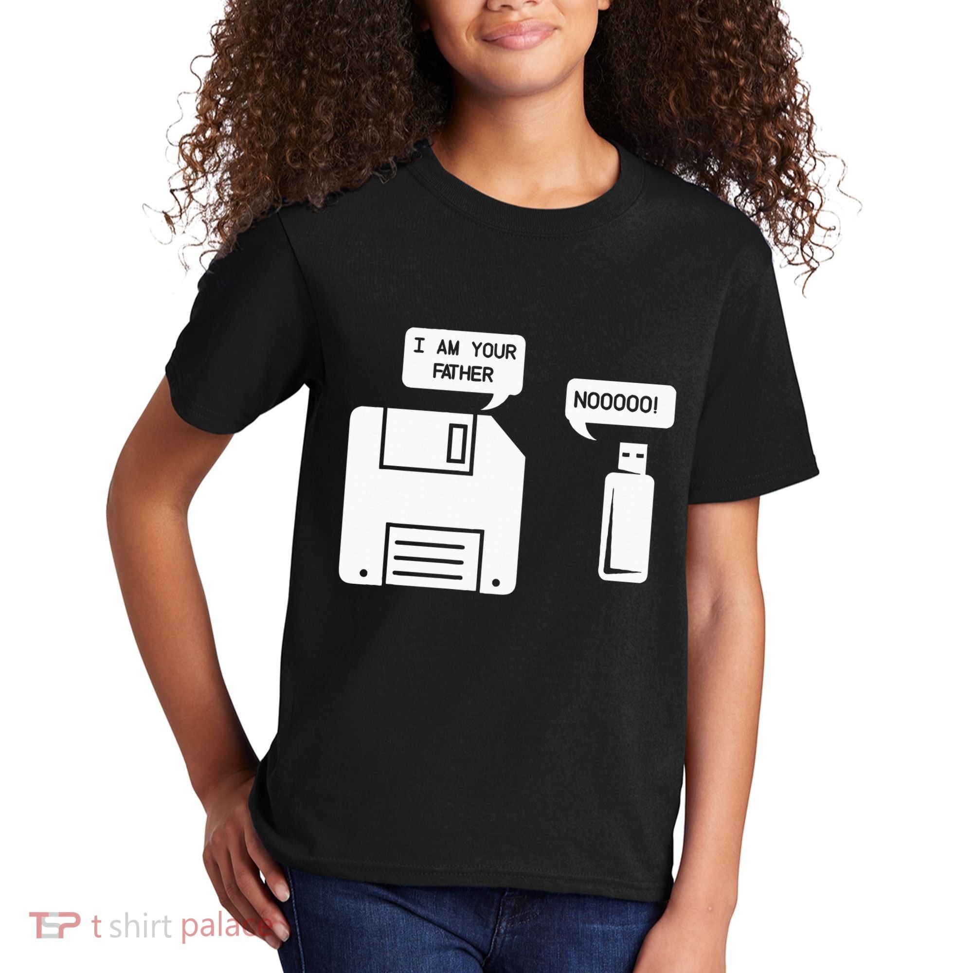 USB Floppy Disk I am Your Father Geek Gifts Kids T-Shirt