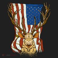 USA Flag Deer Hunting Gift Women's Sweatshirt thumb 2