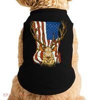 USA Flag Deer Hunting Gift Doggie Tank thumb 0